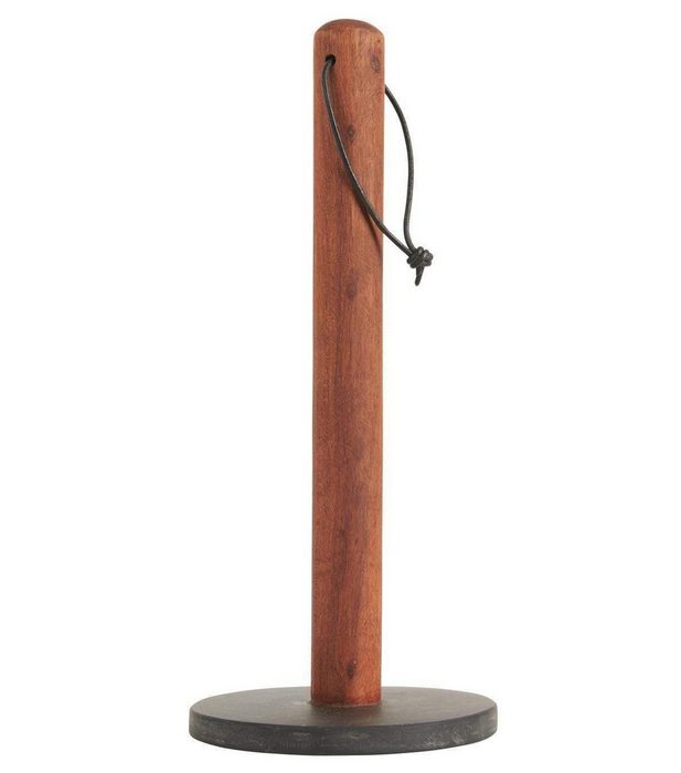 Ib Laursen Küchenrollenhalter Braun-Amber 33 cm aus Akazienholz und Stein