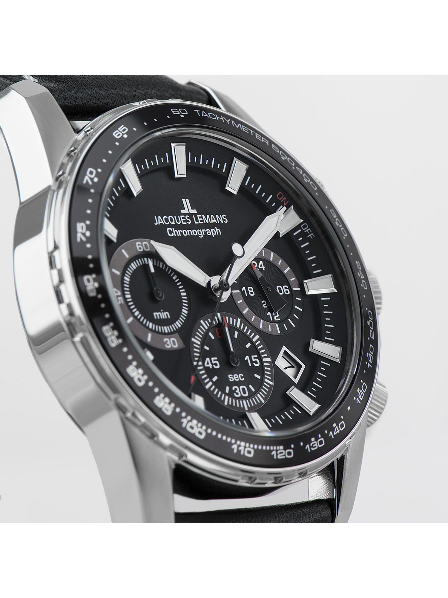 Jacques Lemans Chronograph Jacques Lemans Herren-Uhren Analog Quarz, Sportuhr