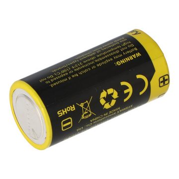 Nitecore CR123A NiteCore 16340 Li-Ion Akku 2/3A Zelle für Leuchten 3,7 Volt 65 Akku 650 mAh (3,7 V)