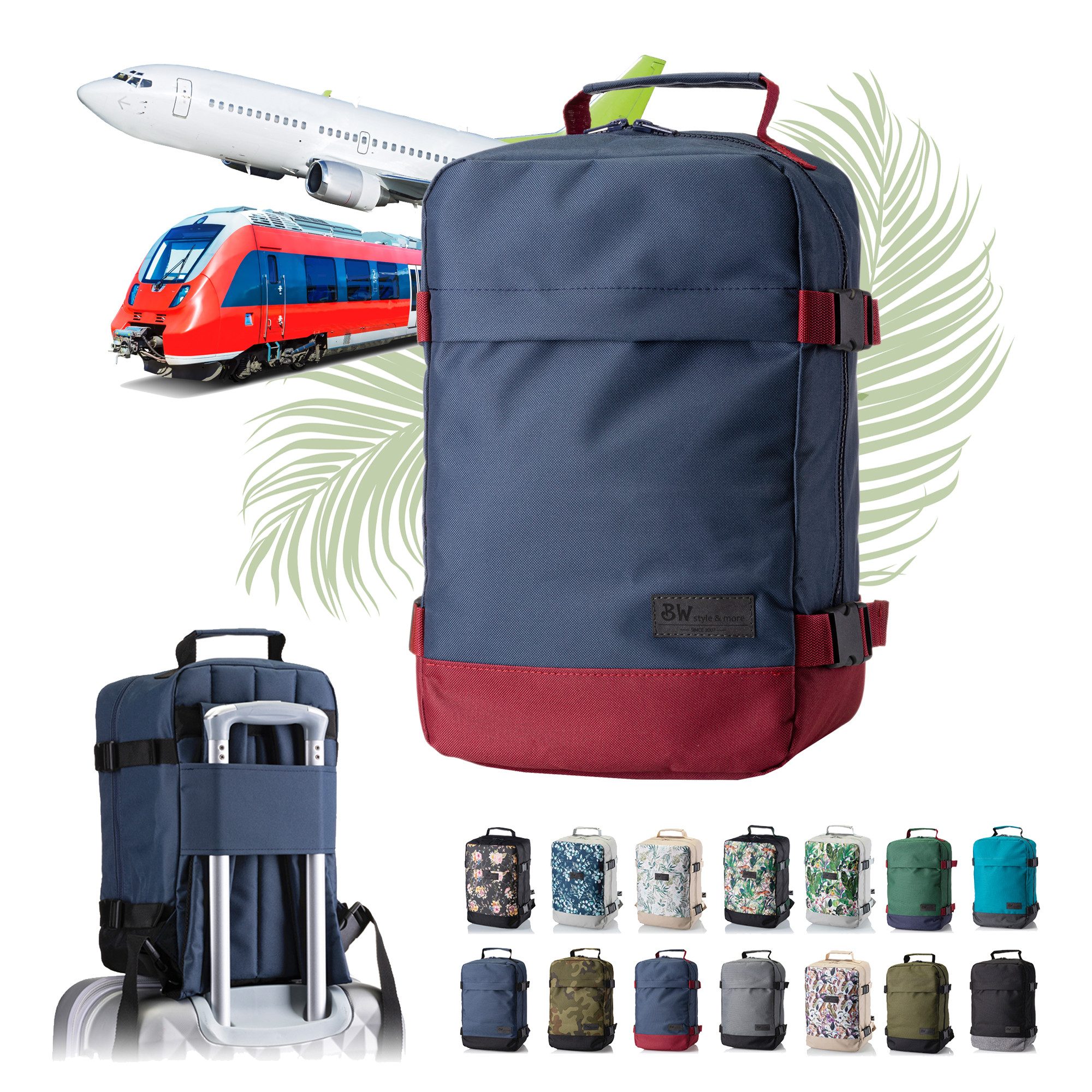 BambiniWelt by Rafael K. Handgepäckkoffer RUCKSACK Handgepäck Boardgepäck 40x20x25 40x30x20 Ryanair Wizzair, 2 Größen verfügbar: 40 x 25 x 20 cm (klein), 40 x 30 x 20 cm (groß)