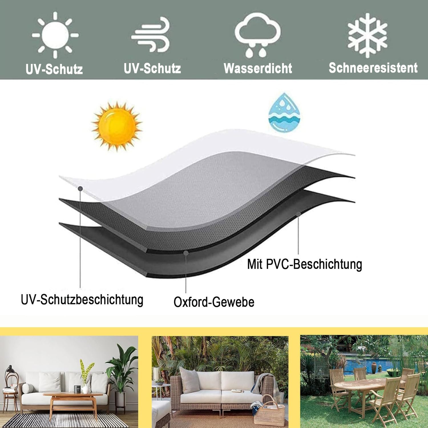 wohnTRAUM24 Gartenmöbel-Schutzhülle Schutzhülle für Gartentisch, 210D, Poly günstig online kaufen