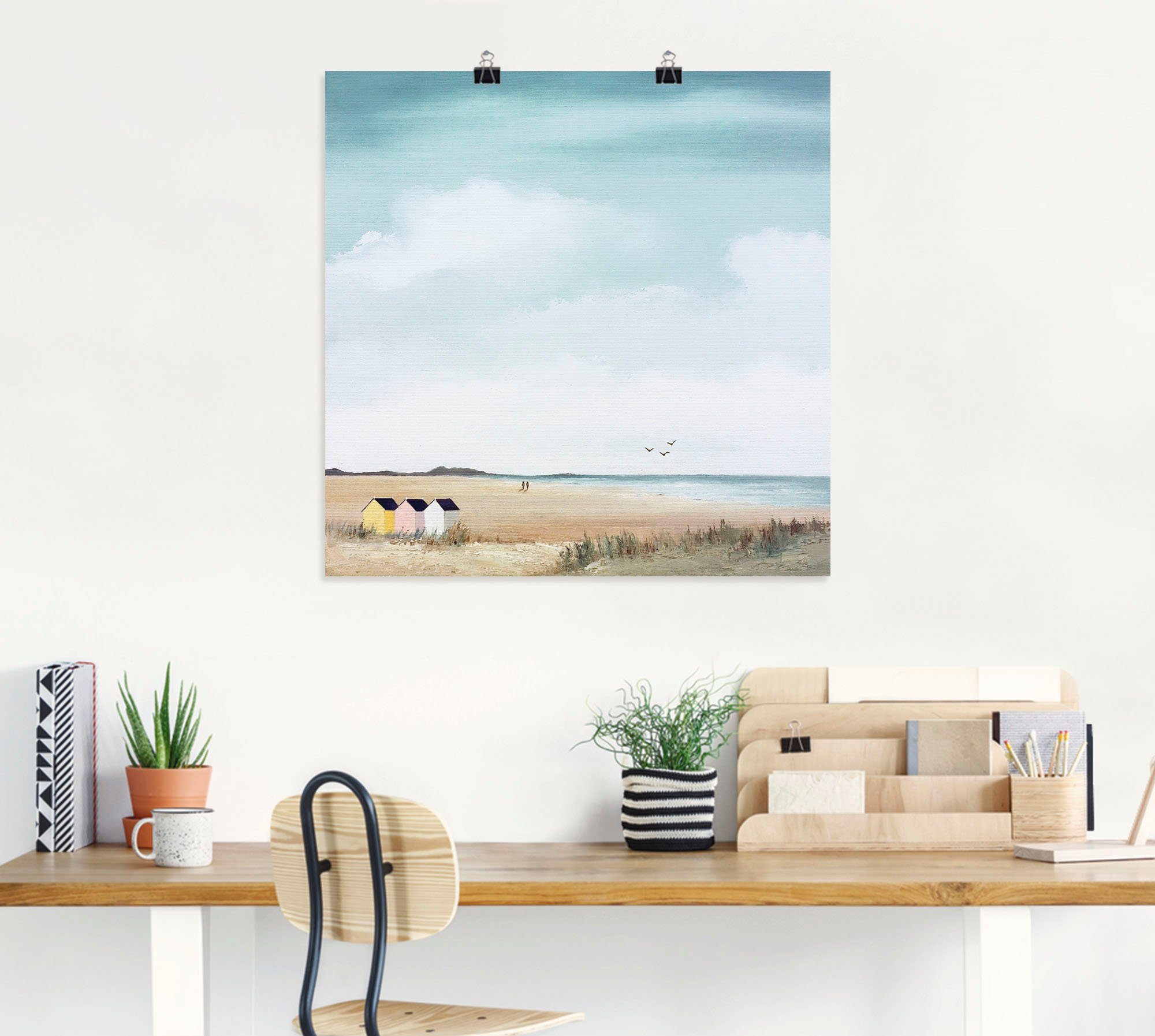 Artland Wandbild Sonniger Morgen III, Strand (1 St), als Leinwandbild, Poster in verschied. Größen