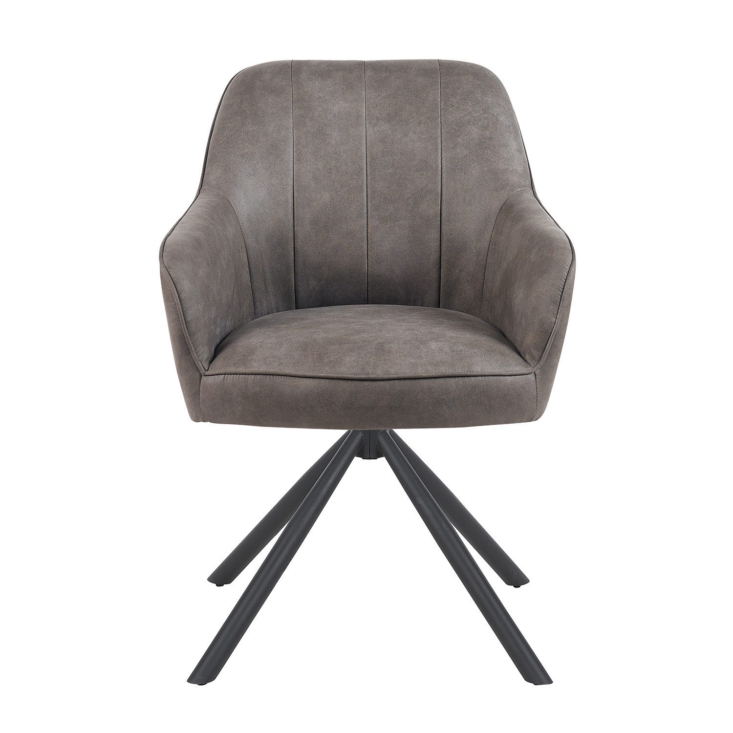 DUBI Möbel Polsterstuhl Mika-Piet (1 St), Federkern, pulverbeschichtet, 360° drehbar