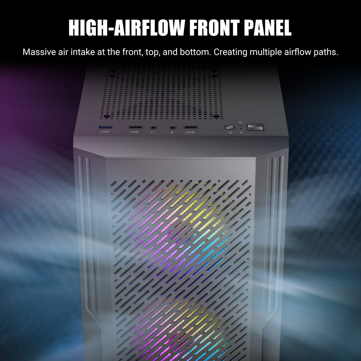 Antec PC-Gehäuse AX20 PC Gehäuse Midi Tower Gaming Black ATX