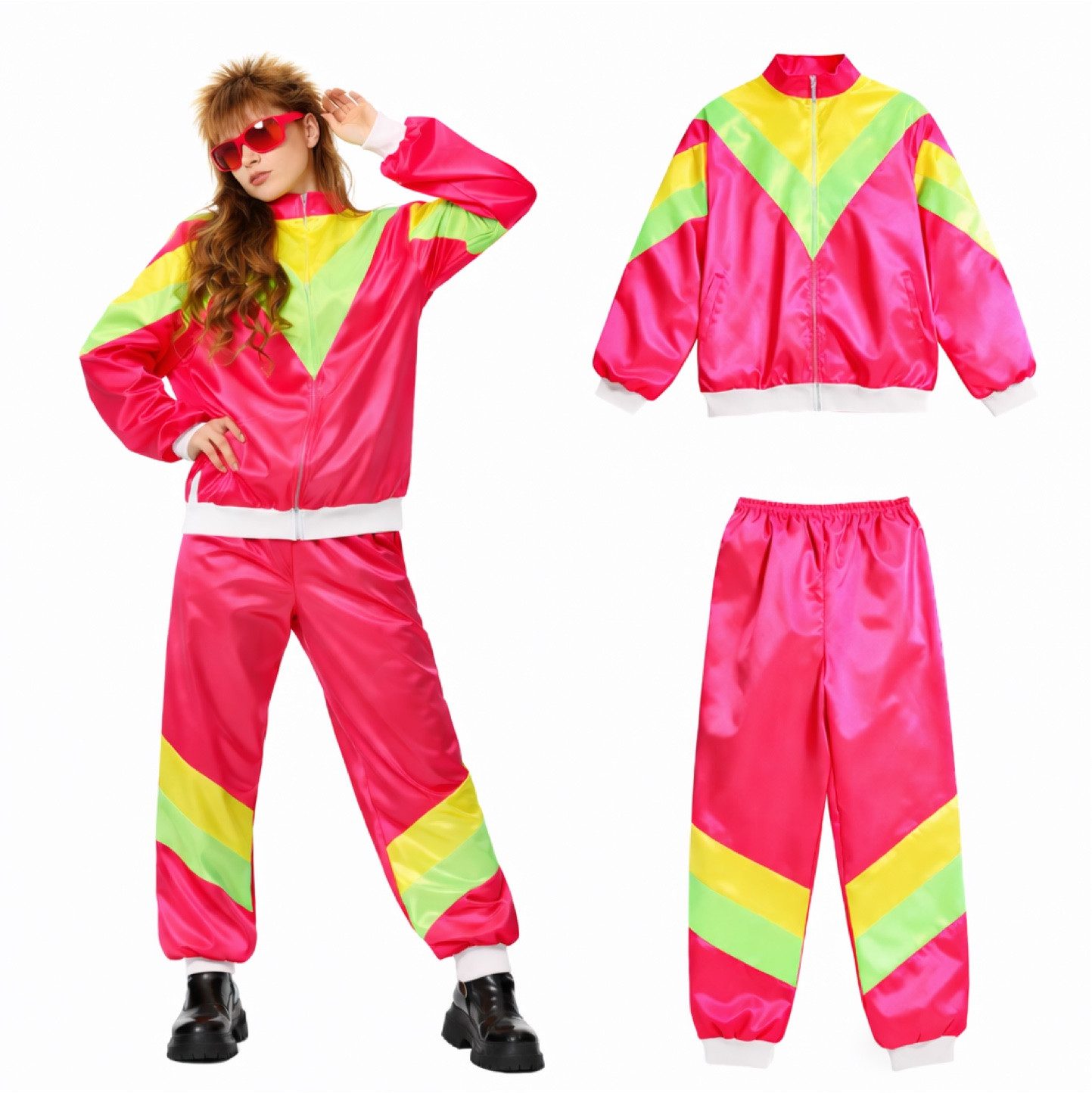 TK Gruppe Kostüm Overall Retro – 80er-Jahre Kostüm im klassischen Vintage-Look Fasching