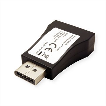 VALUE DisplayPort-VGA Adapter, DP ST - VGA BU Audio- & Video-Adapter DisplayPort Männlich (Stecker) zu HD D-Sub 15-polig (HD-15), VGA Weiblich (Buchse), Aktiv