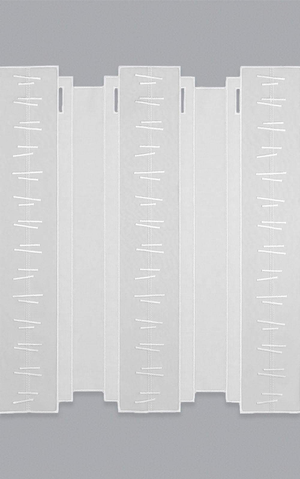 Plauener Spitze® Scheibengardine Balken (1 St), transparent, HxB 46x44cm
