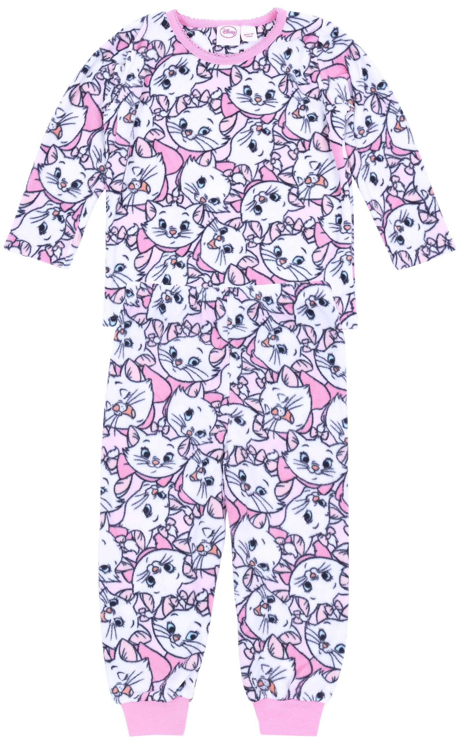 Pyjama Weißer Schlafanzug Katze Marie DISNEY 18-24 Monate