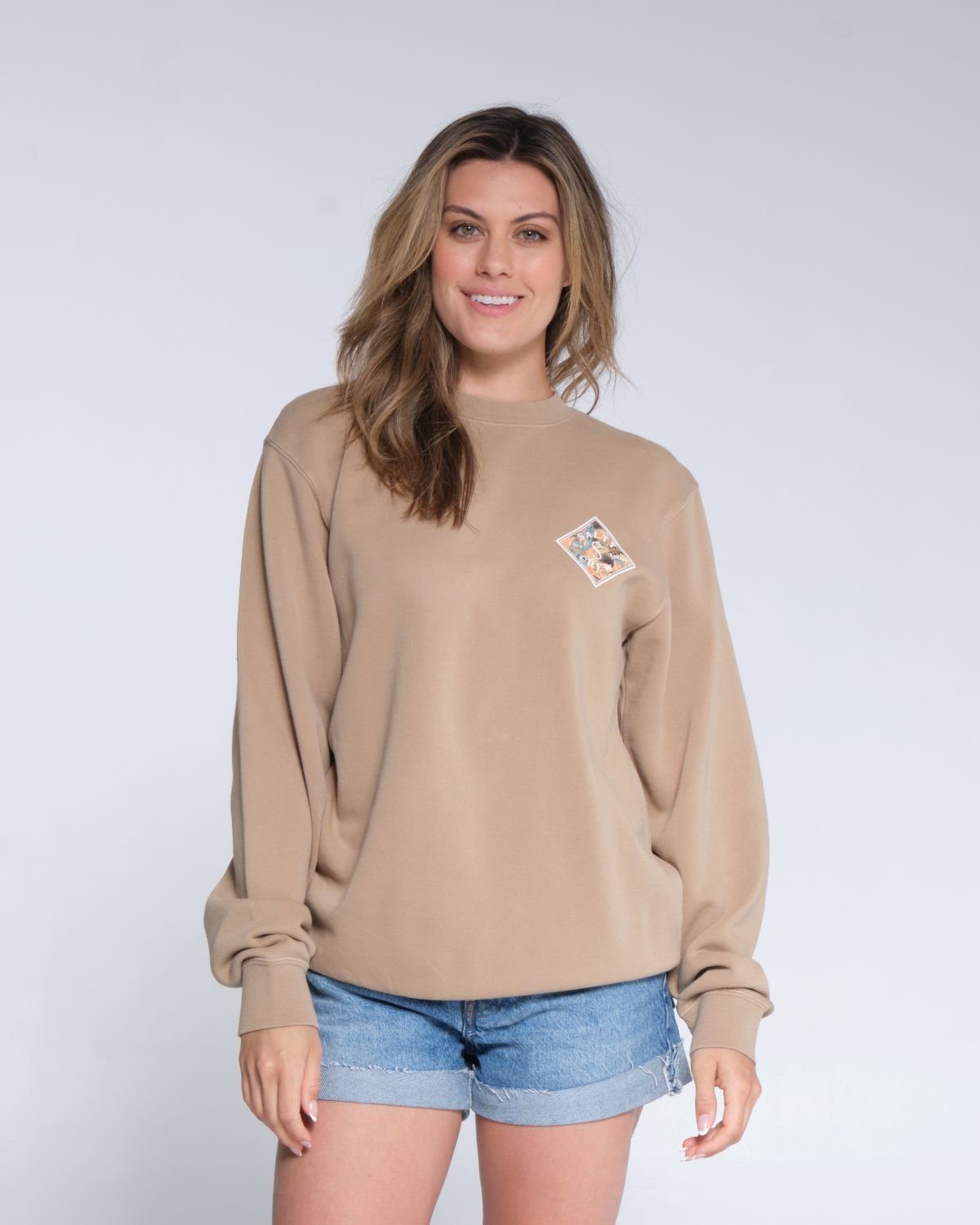 Salty Crew Sweatshirt Salty Crew Sweatshirt Tippet Boyfriend Crew Sand