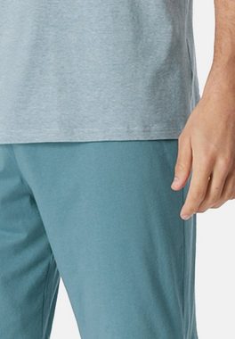 Schiesser Pyjama 95/5 Organic Cotton (Set, 2 tlg) Schlafanzug - Baumwolle - Atmungsaktiv - Set aus T-Shirt und Shorts
