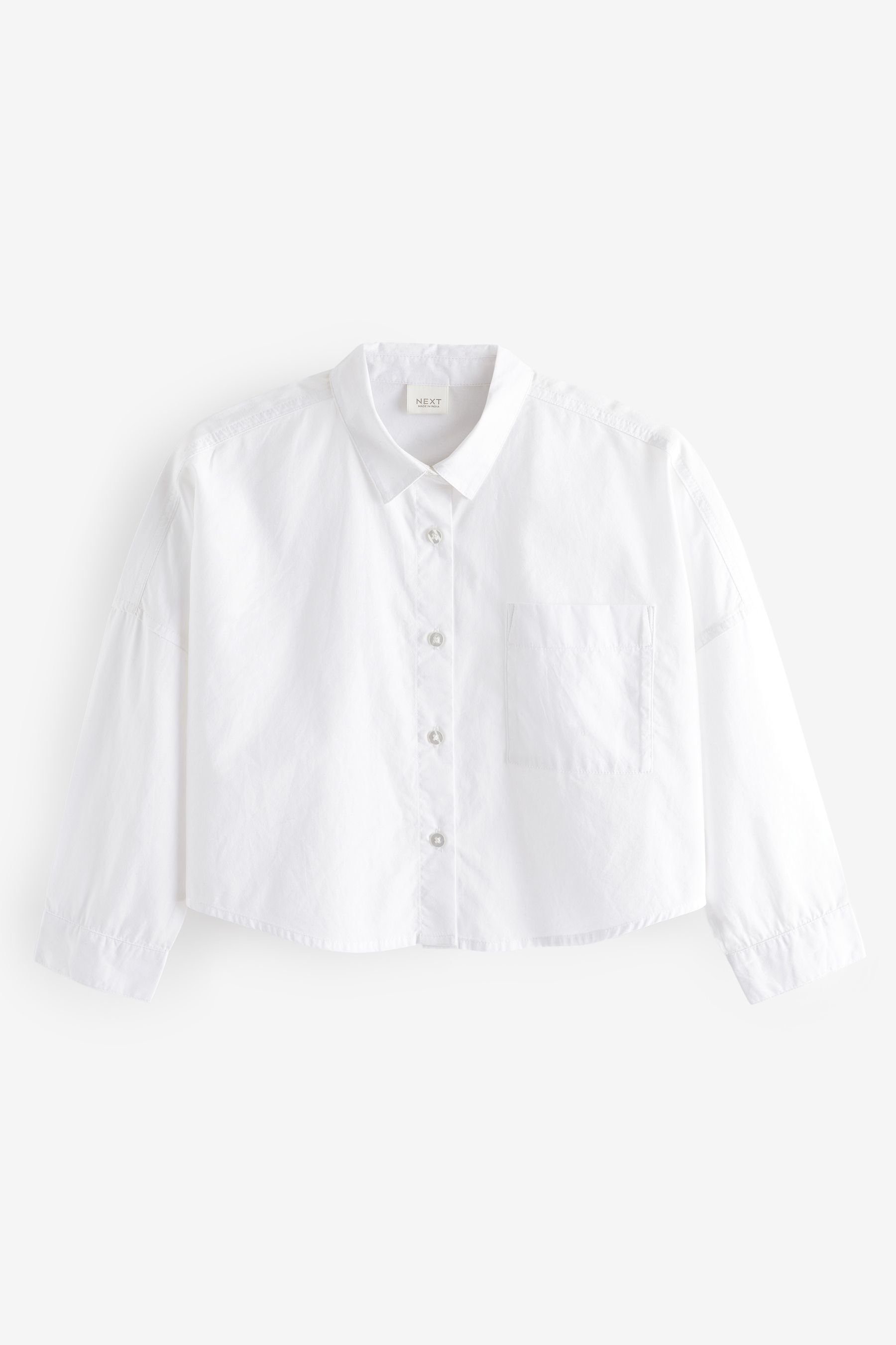 Supergünstiges Originalprodukt Next Langarmhemd Verkürzte Bluse White (1-tlg)