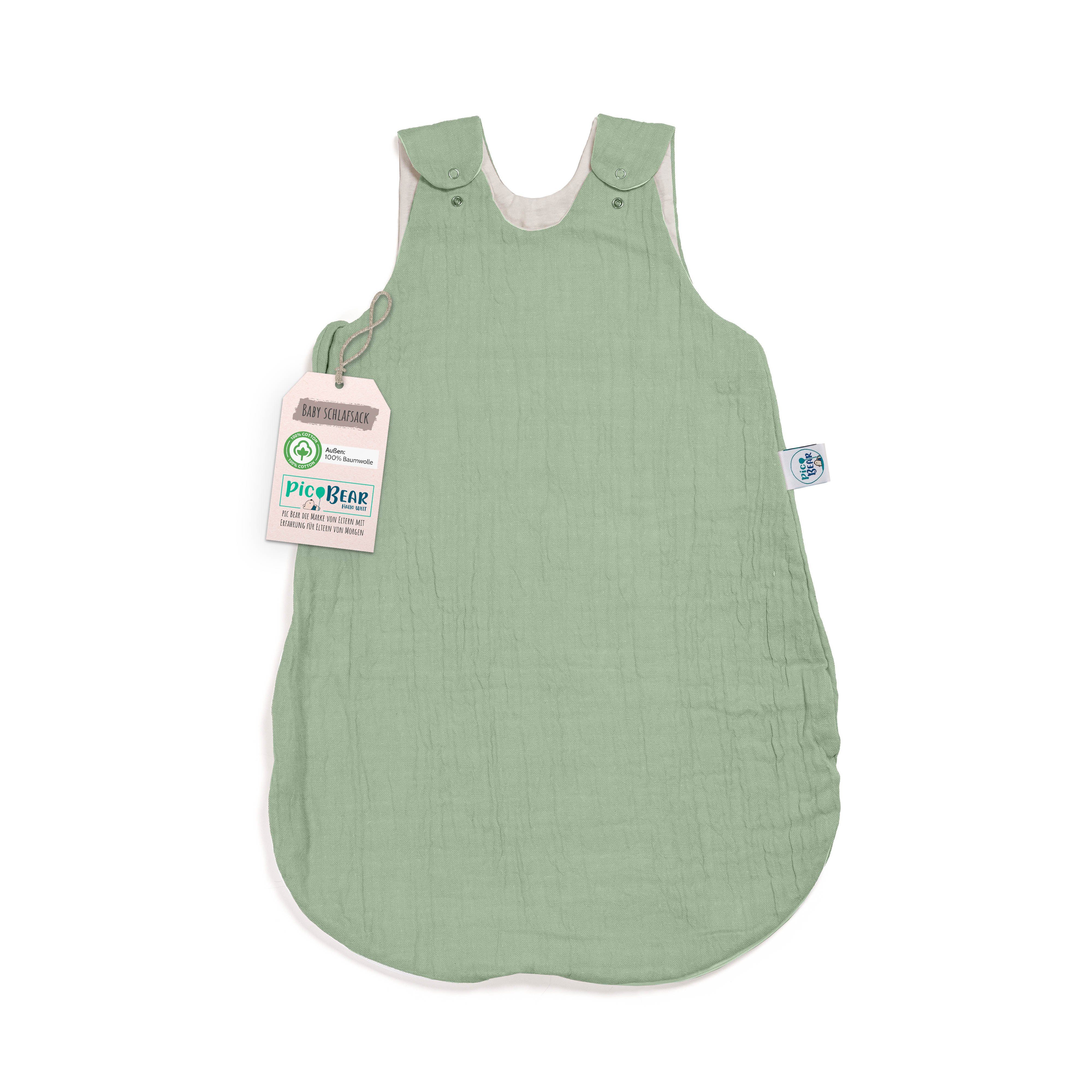 jade pic Sommerschlafsack Bear Bear Außenliegender Reißverschluss TOG, Schutz, Reißverschluss Babyschlafsack Musselin, pic mit grayed 0,5