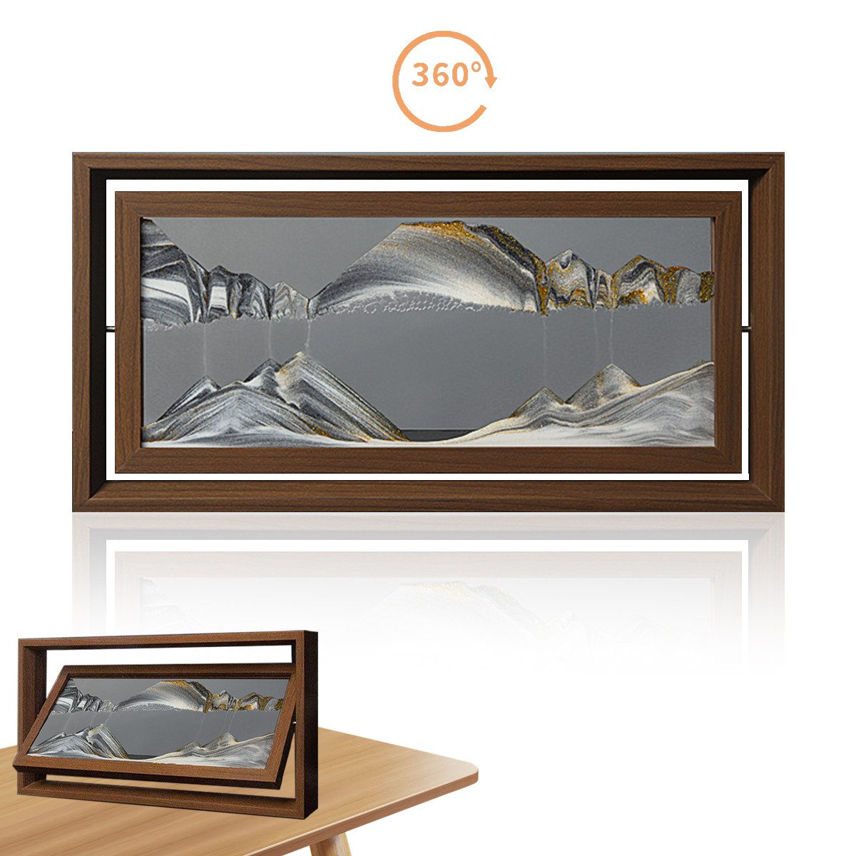 ZEUOPQ Kunstdruck Bewegliches Sandbild Bilderrahmen, 3D-Sandbilderrahmen, günstig online kaufen