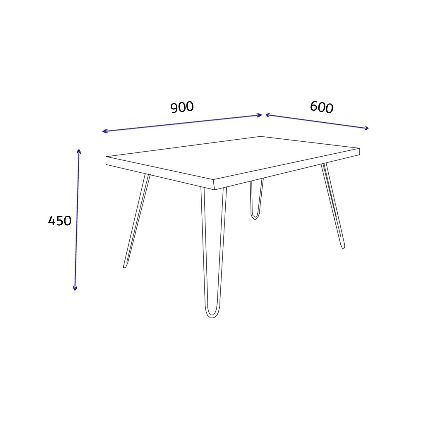 Couchtisch cm, Massivholz 100% Skye Decor Kiefer 45x90x60 Linda CHL,