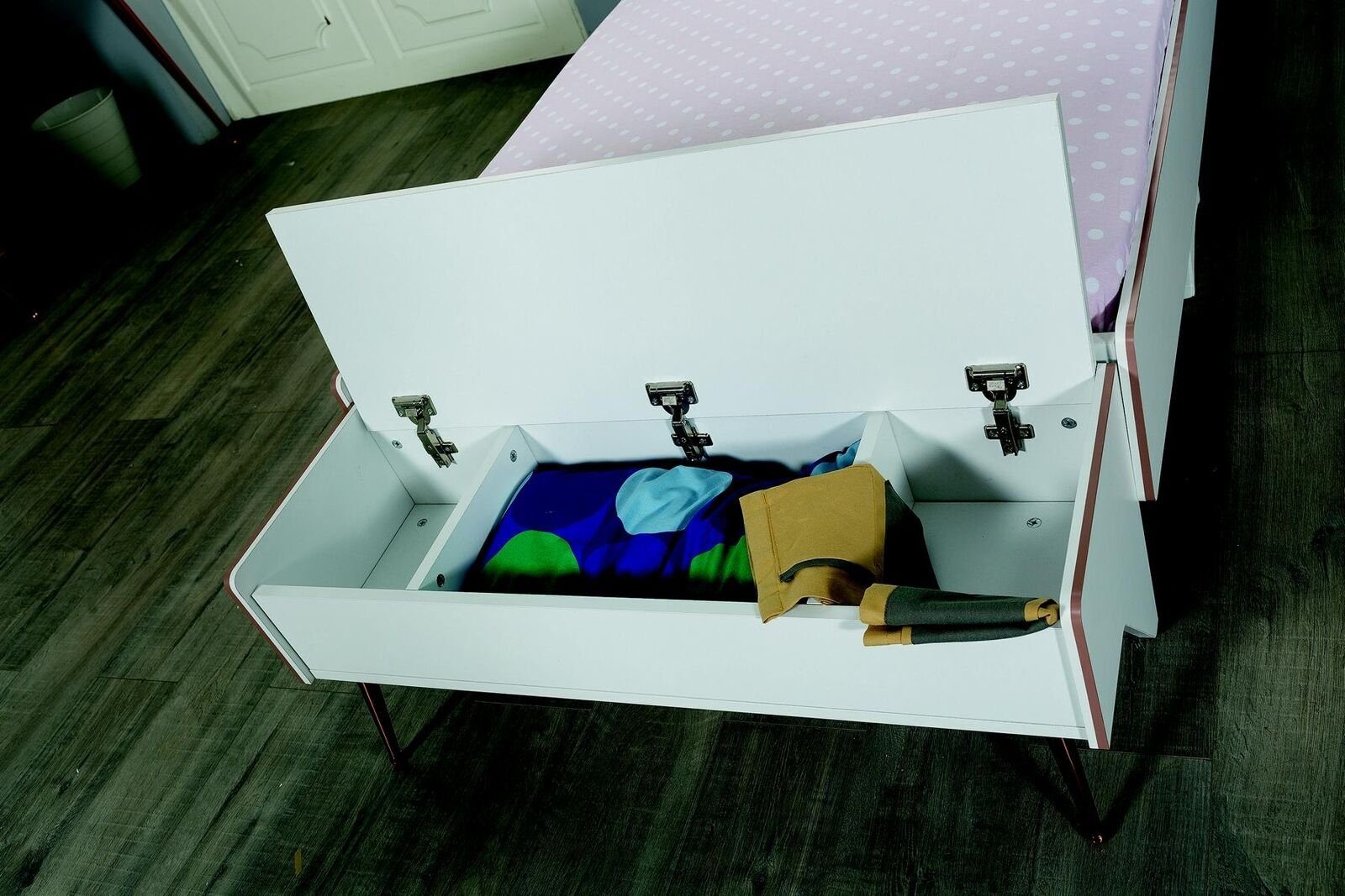 Betten Kinderbett Weiß JVmoebel (Bett), Jugendzimmer Design Holz Kinderbett Kinderbett Bett Made In Möbel Europe