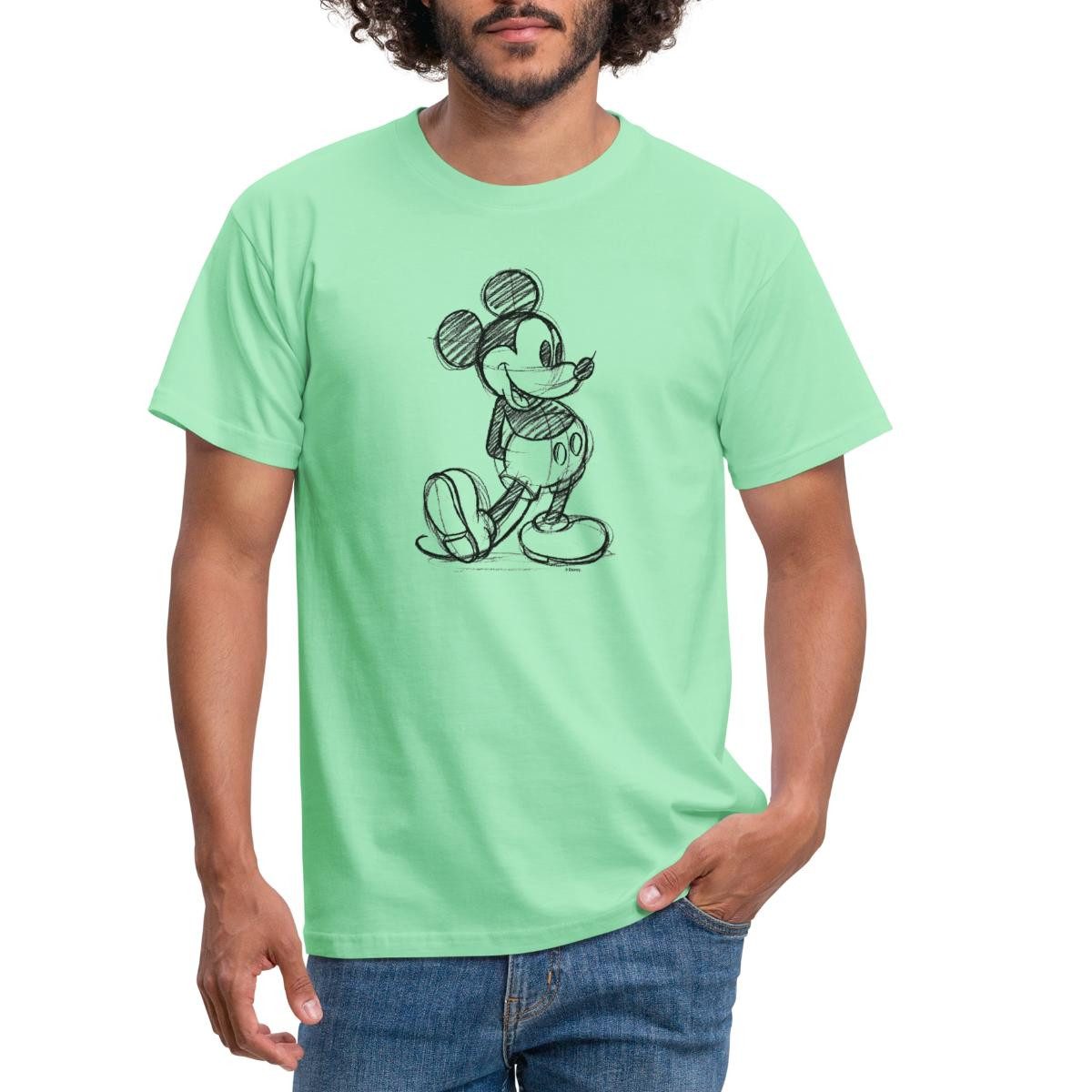 Spreadshirt T-Shirt Mickey & Minnie Zeichnung Männer T-Shirt (1-tlg)