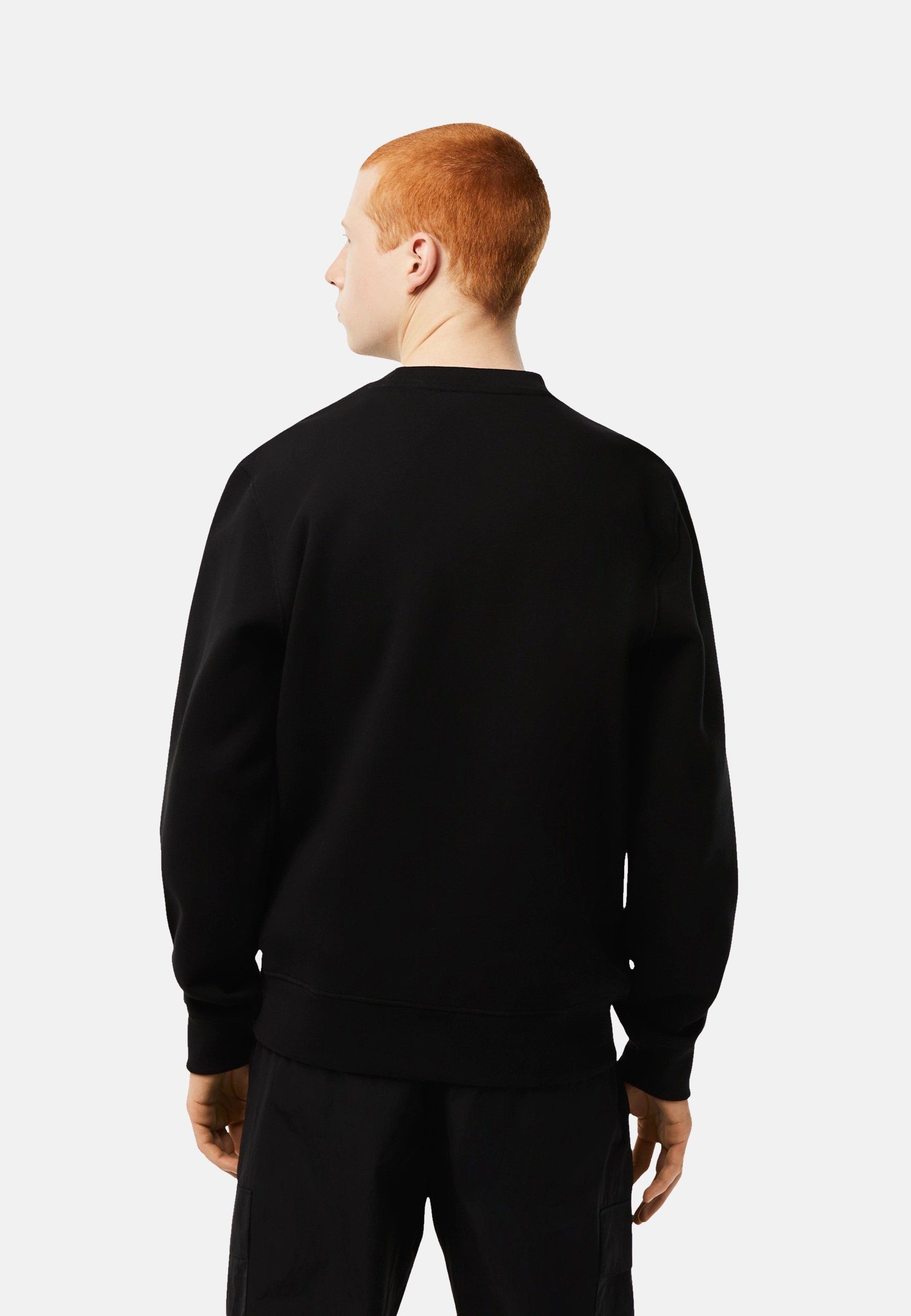 Lacoste Sweatshirt Logostreifen (15) Sweatshirt schwarz mit Pullover