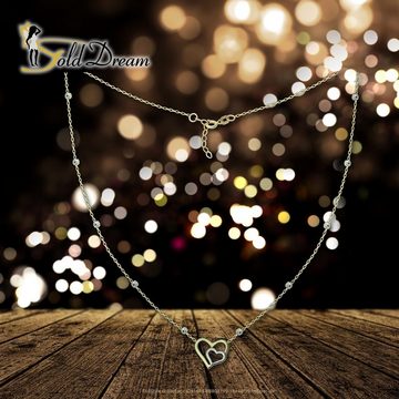 GoldDream Goldkette GoldDream Damen Colliers Halskette (Collier), Damen Colliers Halskette (Herzen) 42cm bis 44cm, 333 Gelbgold - 8 Kara