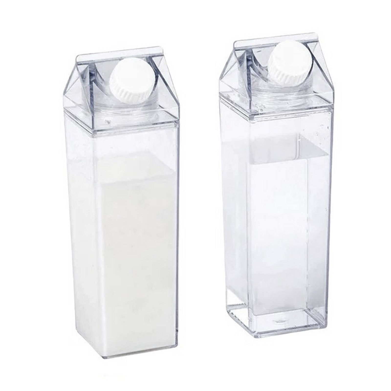 VOSSBACH Trinkflasche Milchflasche Wasserflasche Saftflasche Milch Flasche Plastikflasche, Kunststoff 500 ml Transparent Wiederverwendbar