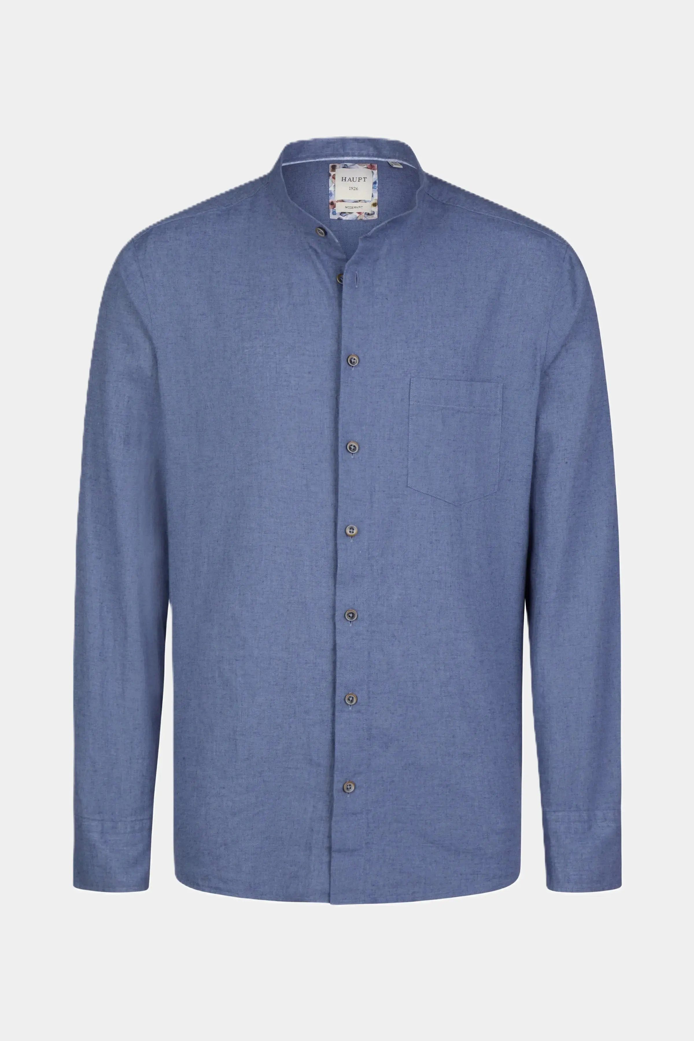 Haupt Langarmhemd Haupt Baumwoll-Leinen Langarm Herrenhemd Modern Fit mit F günstig online kaufen