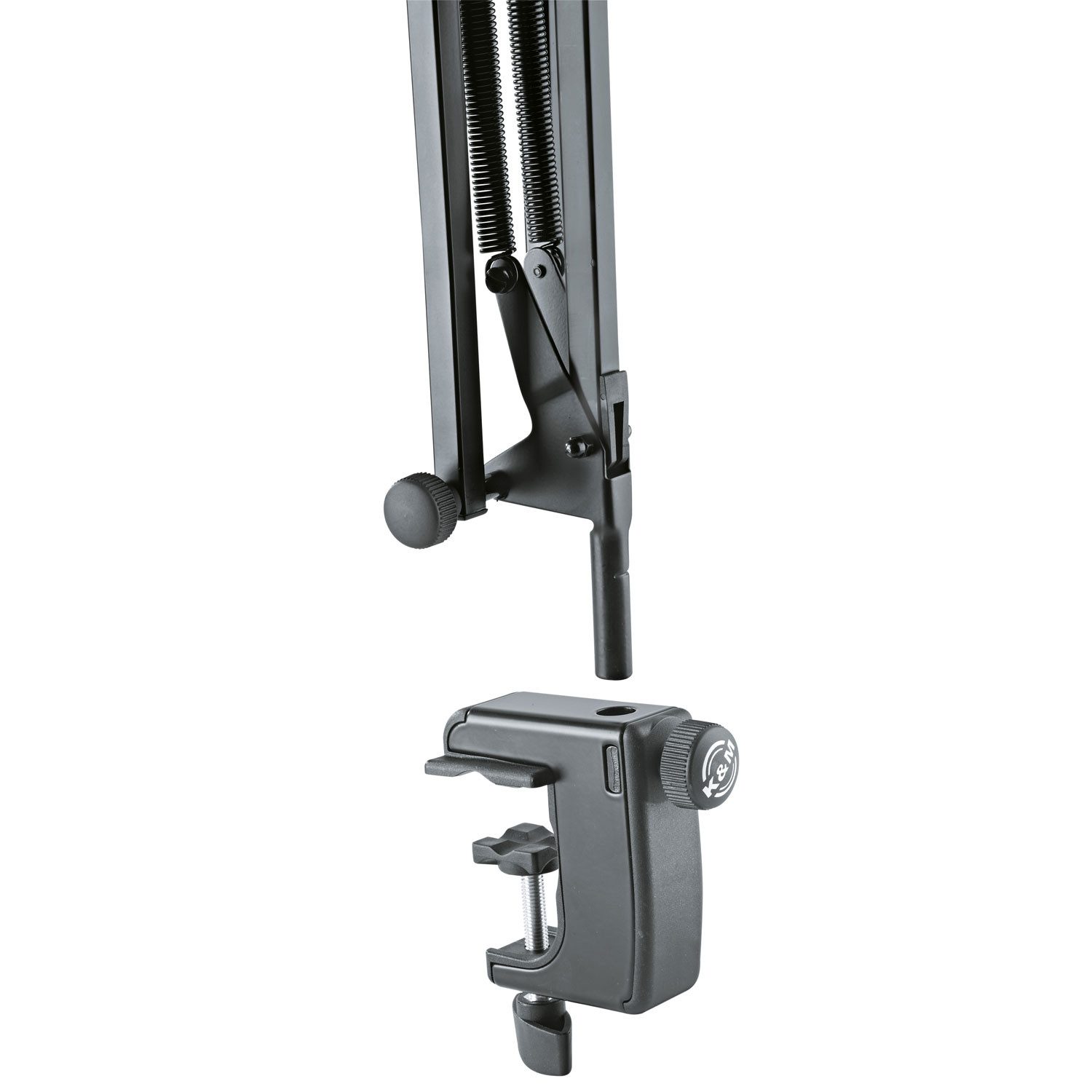 König & Meyer Mikrofon-Halterung K&M 23840 Mikrofonarm-Stativ, (bis 2 Zoll, schwarz, Gelenkarm)
