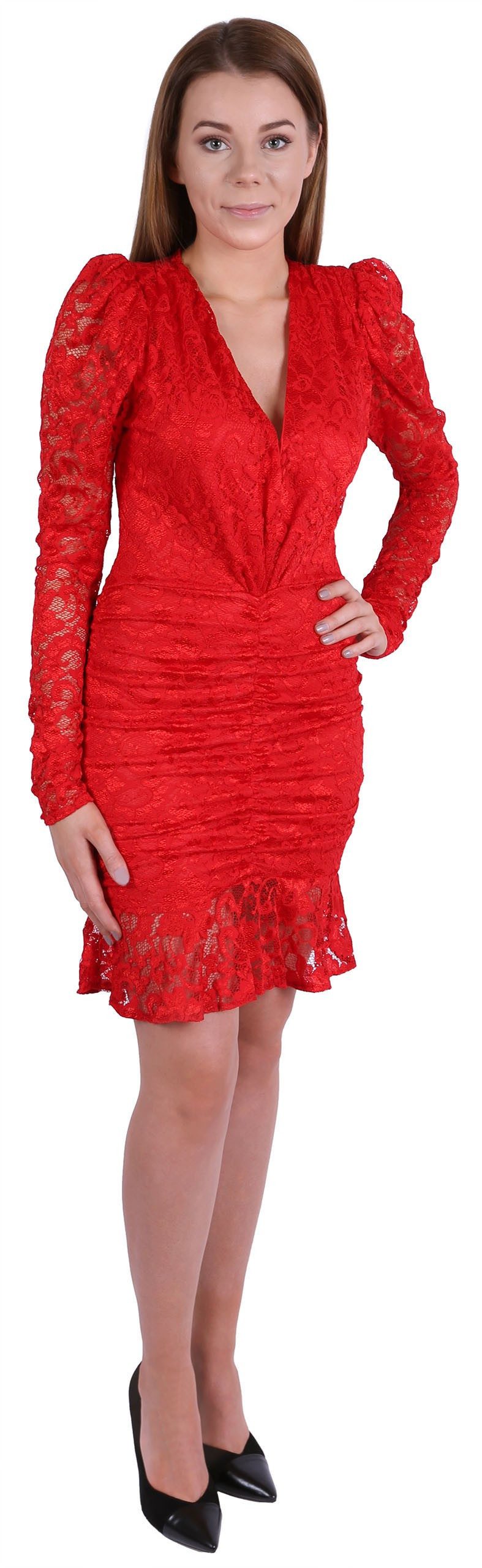 Sarcia.eu Spitzenkleid John Zack Rotes Spitzenkleid M günstig online kaufen