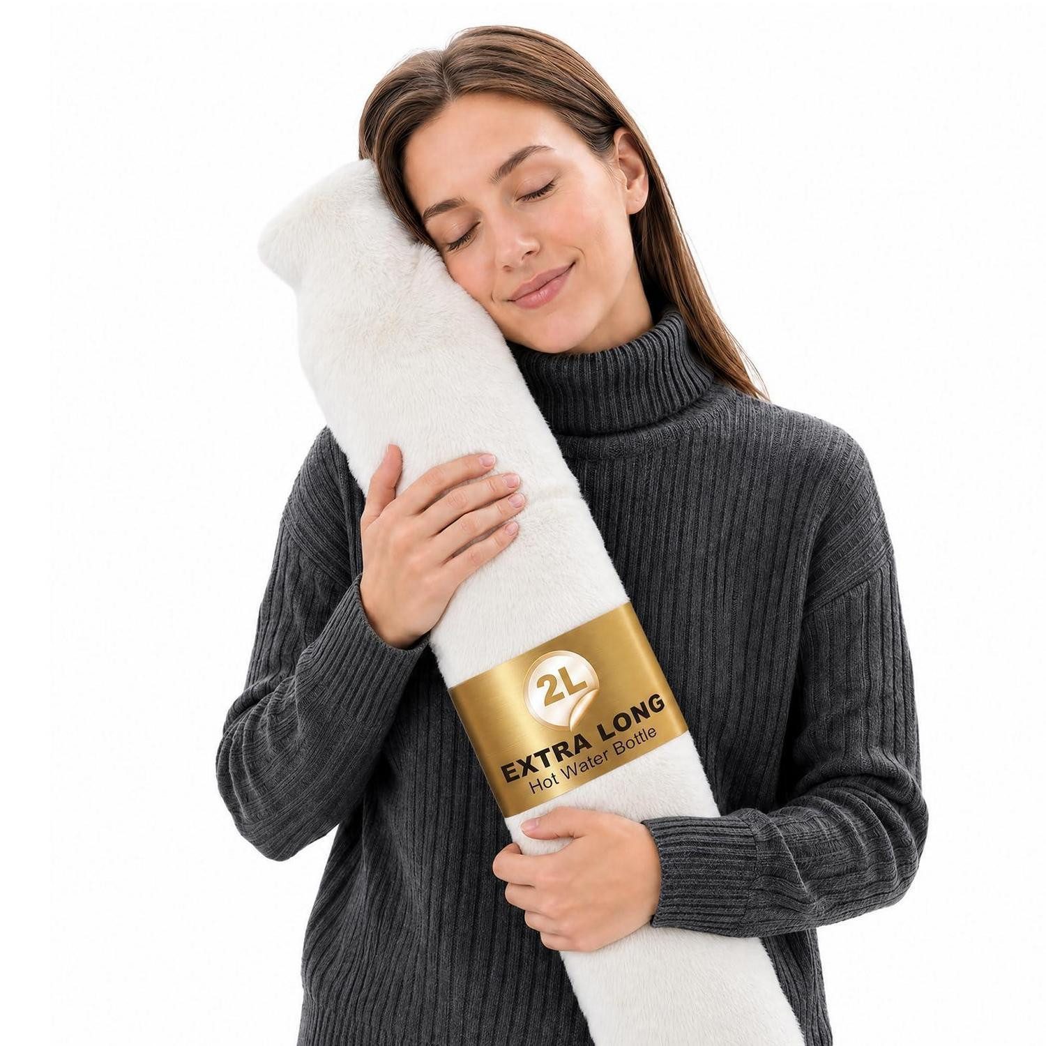 LuxusKollektion Wärmflasche Wärmflasche mit Bezug & Handtaschen 75cm beige