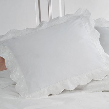 Bettwäsche Savoy in Gr. 135x200, 155x220 oder 200x200 cm, damai, Perkal, 3 teilig, aus Baumwolle, Bettwäsche mit Stickerei, Bettwäsche mit Reißverschluss