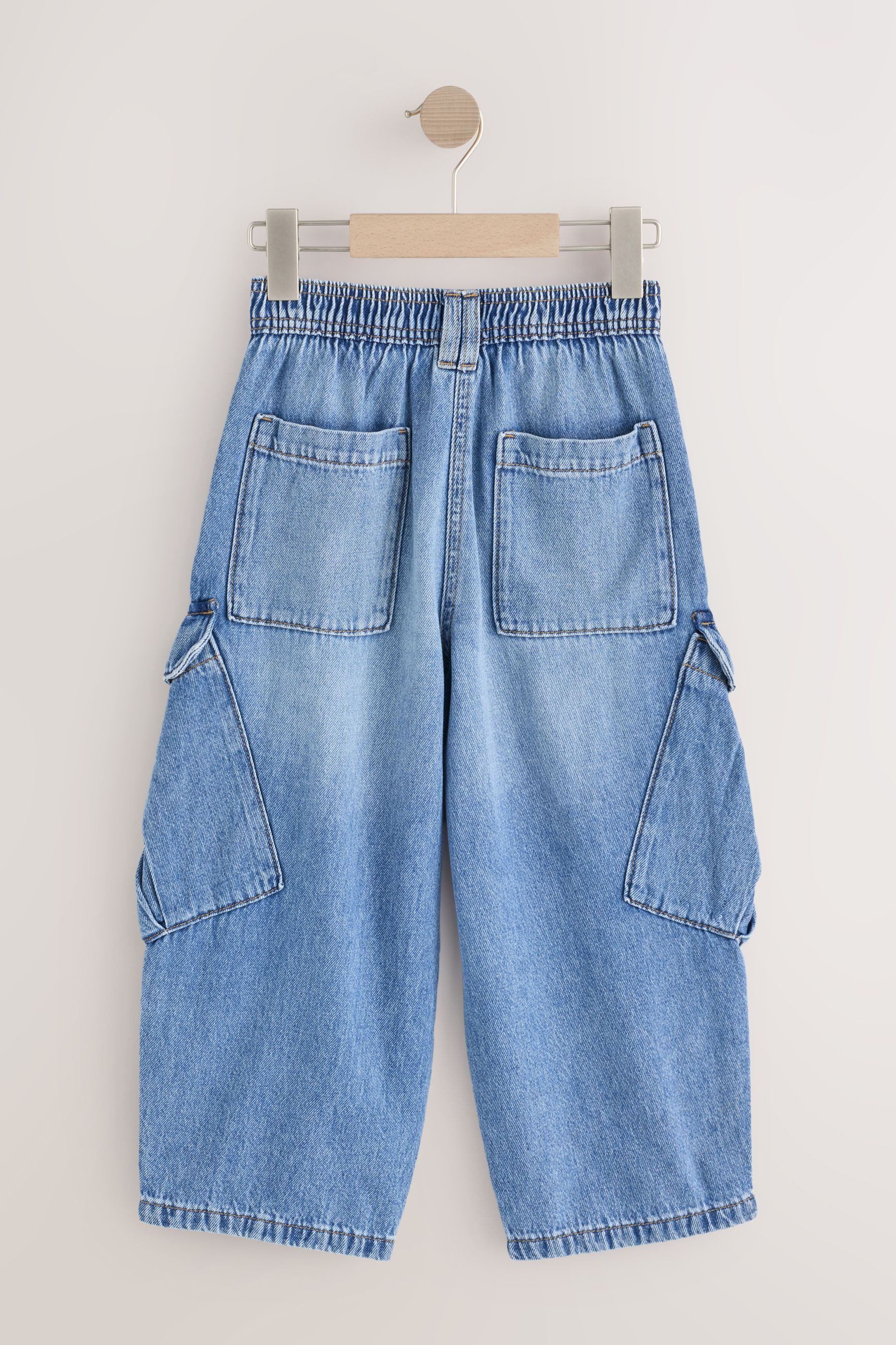 Next Weite Jeans Cargo-Jeans mit Barrel-Bein (1-tlg) – Bild 2 von 4