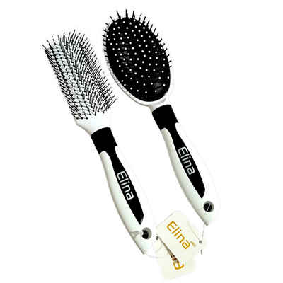 Jean Products Haarbürste Haarbürste Set 2 Teilig von Elina in Schwarz und Weiß