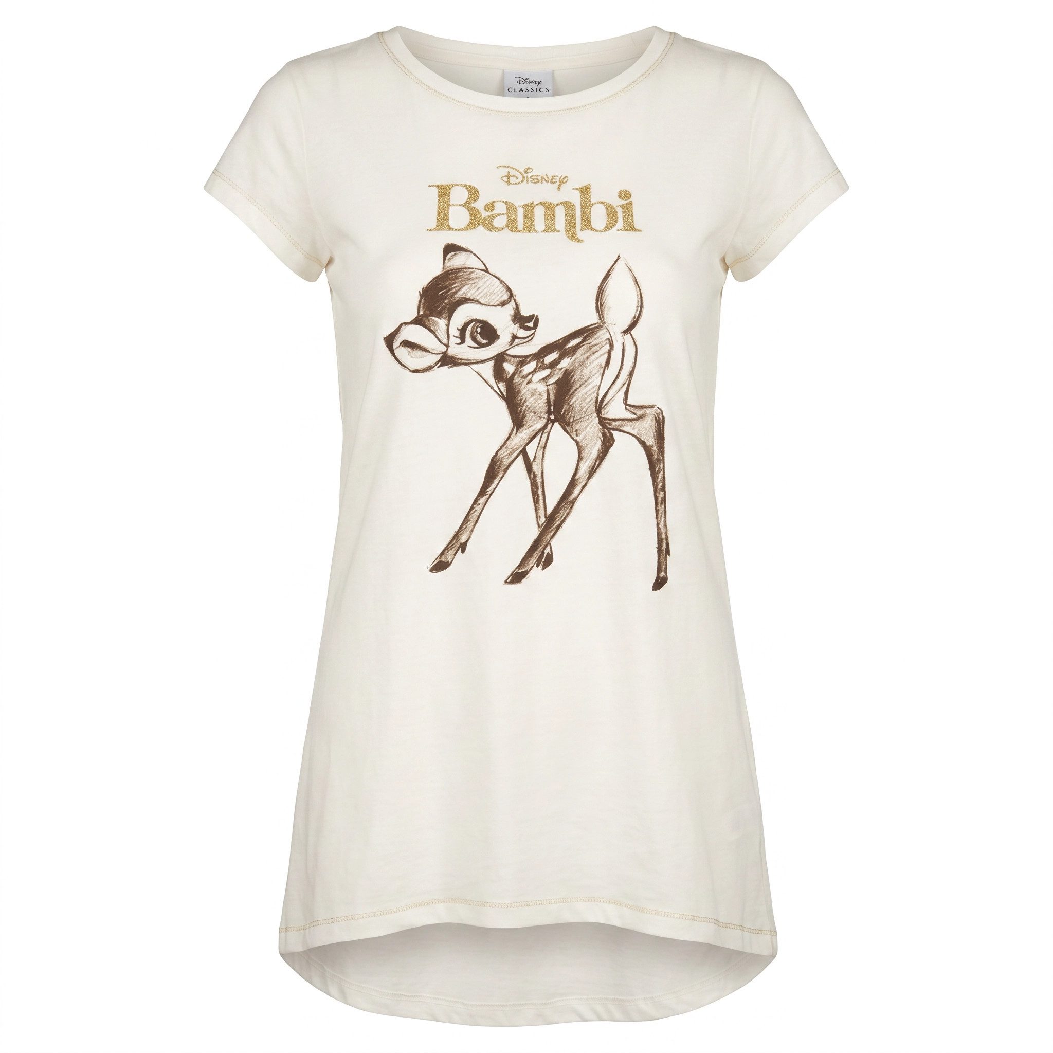 Nachthemd Disney Bambi Damen kurzarm Schlafshirt 100% Baumwolle
