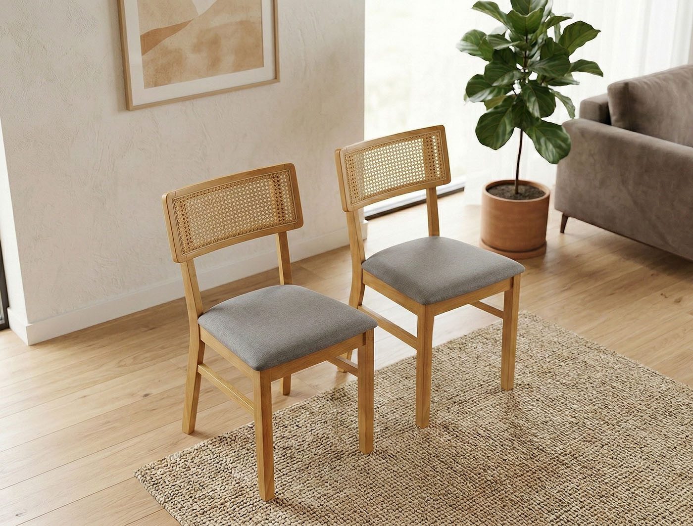 Jahnke Esszimmerstuhl VIENNA SIT DUO, Esszimmerstuhl (2er Set), Massivholz, gepolstert, bis 110 kg belastbar