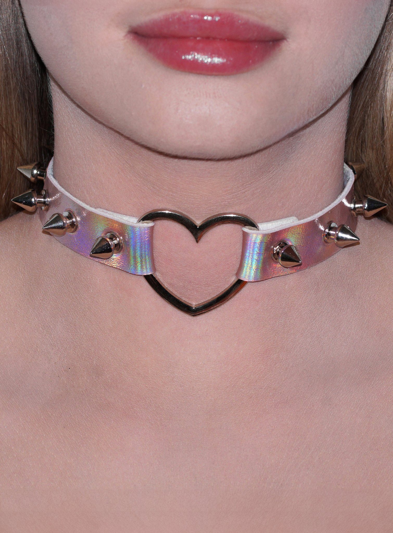 Metamorph Textilband Halsband Amor Armor, Elastischer Halsschmuck für den Kinky- und Fetish-Look
