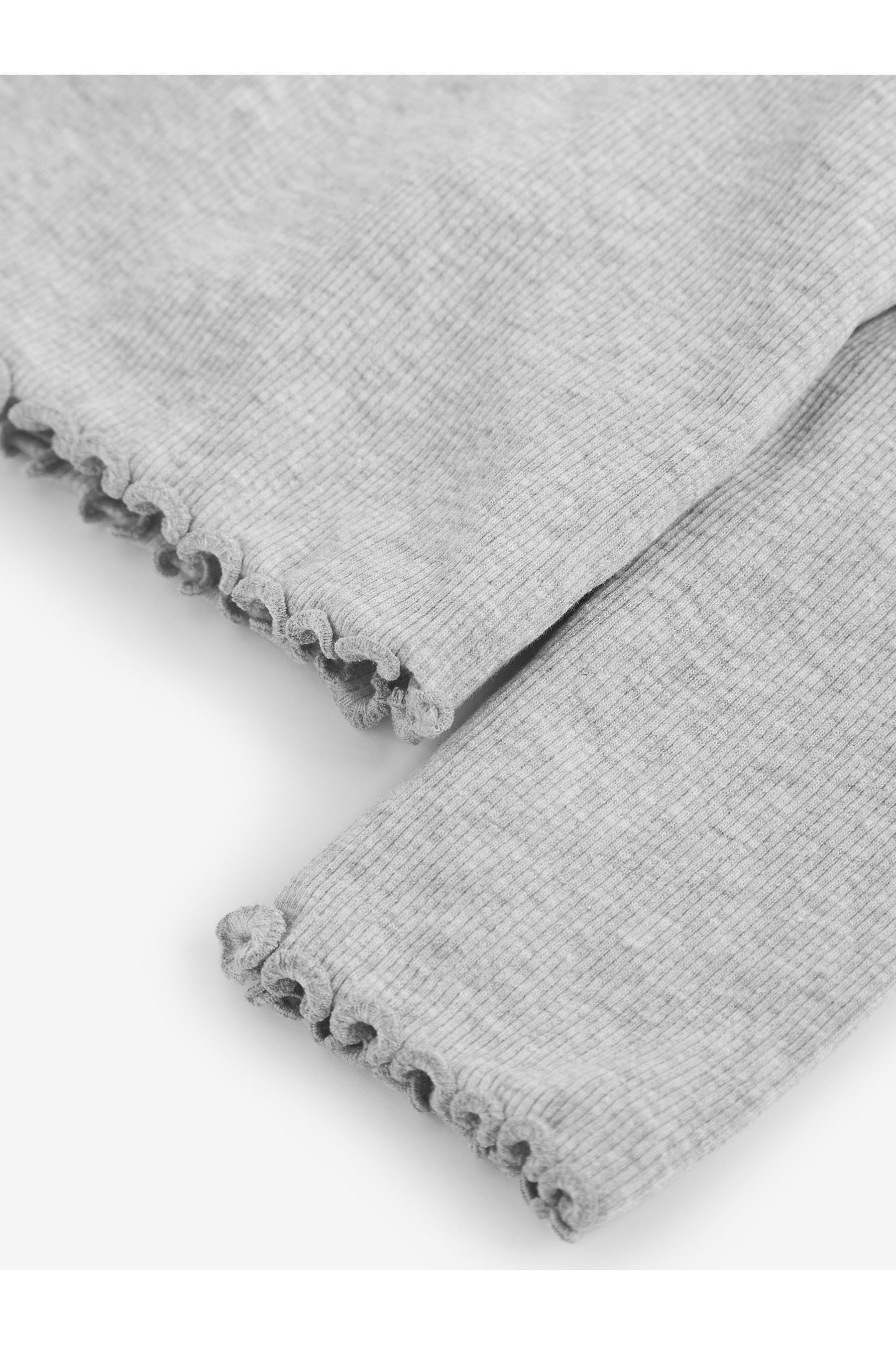 (1-tlg) Langarmshirt Langärmeliges Feinripp-Shirt Grey Next