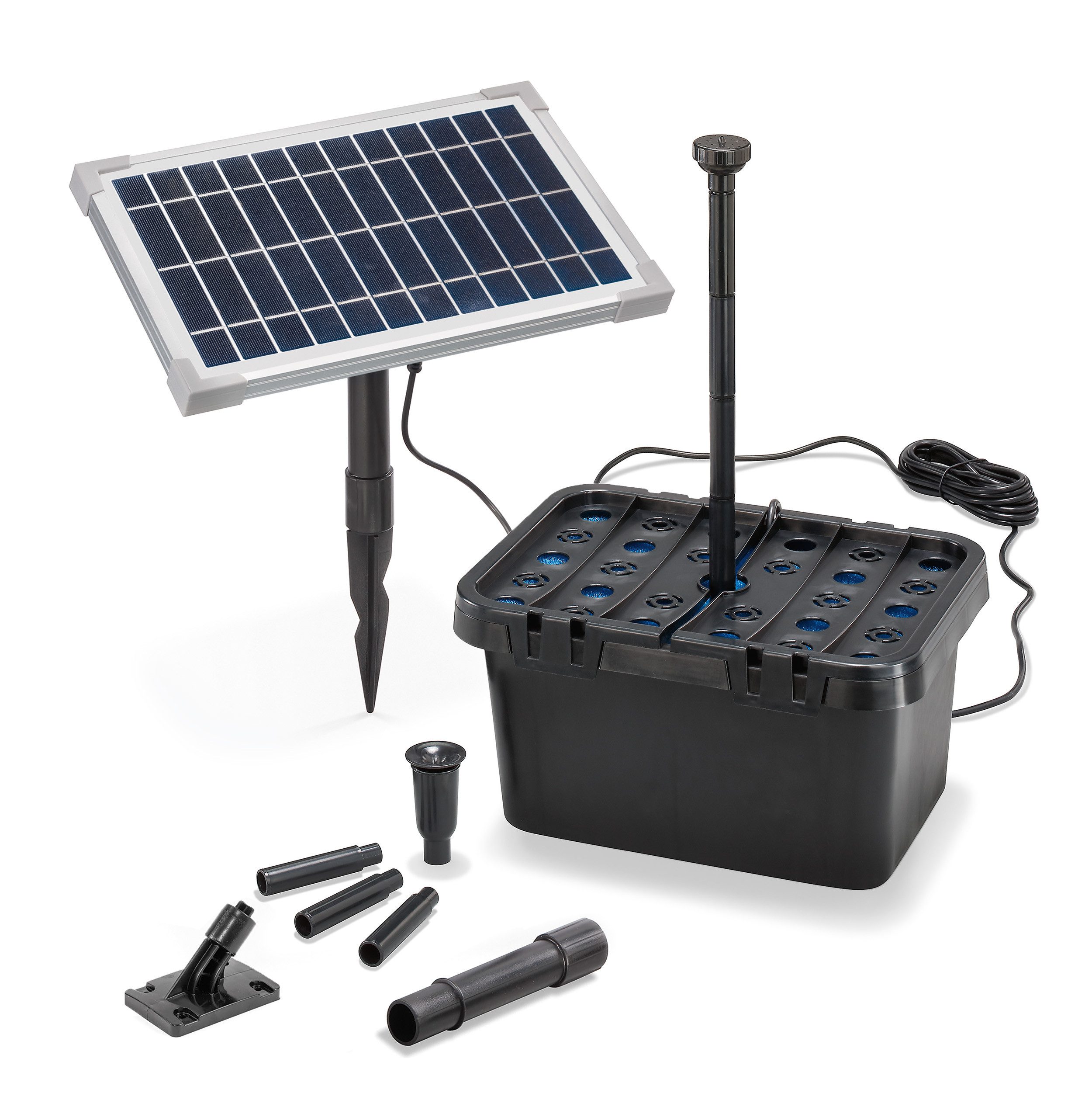 esotec Teichfilter 8/380 Solar Unterwasserfilter-Set 380l/h Filterpumpe Solarmodul 100900 (Komplettset)