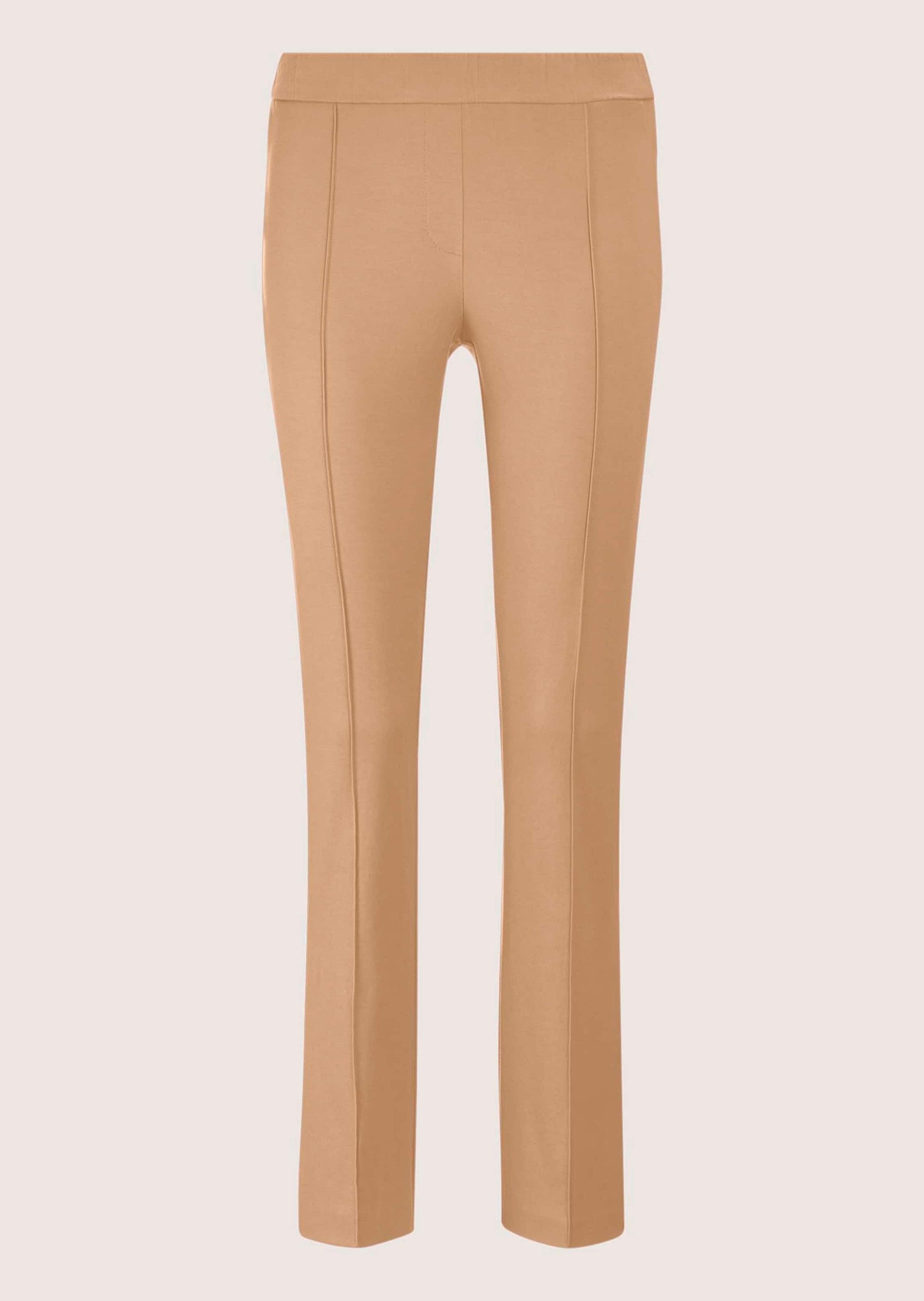 MADELEINE Bügelfaltenhose Stretch-Hose mit Biesen, Bügelfalten Unifarbenes Design ohne Verschluss für puristische Optik