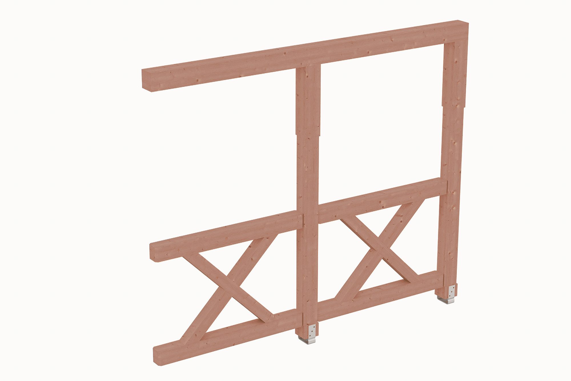 Skanholz Carport-Seitenwand Andreaskreuz, BxH:255x210 cm