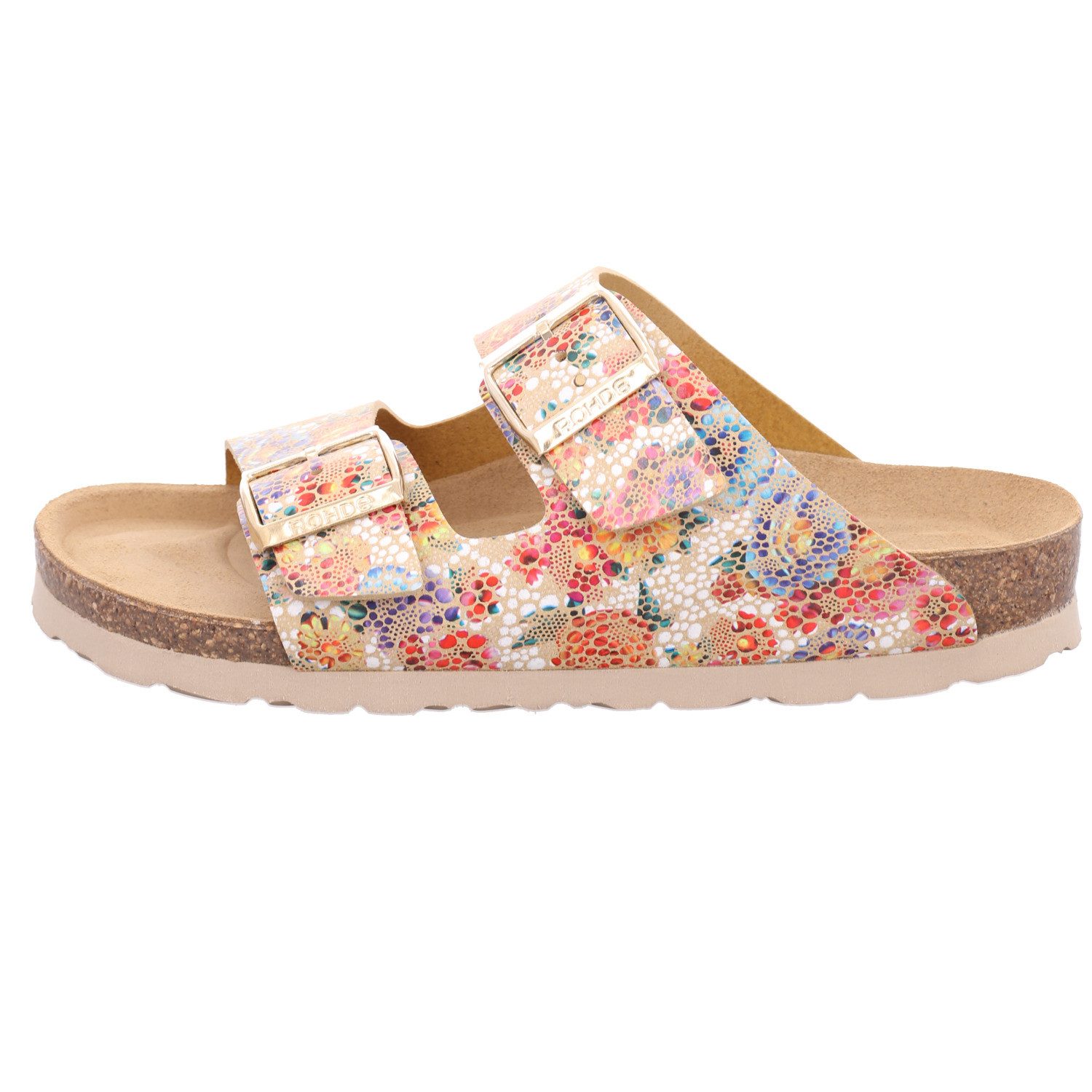 Rohde ALBA Pantolette Sommerschuh, Hausschuh, Strandschuh mit verstellbaren Schnallen