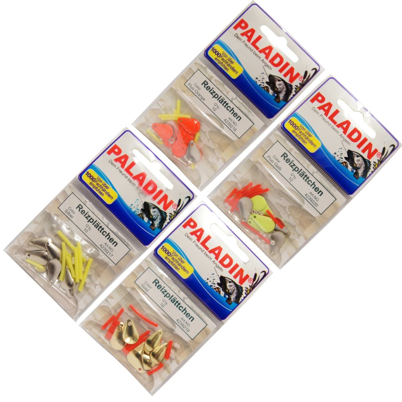 Paladin Kunstköder 40 Reizplättchen Spinner Blättchen 15x10mm