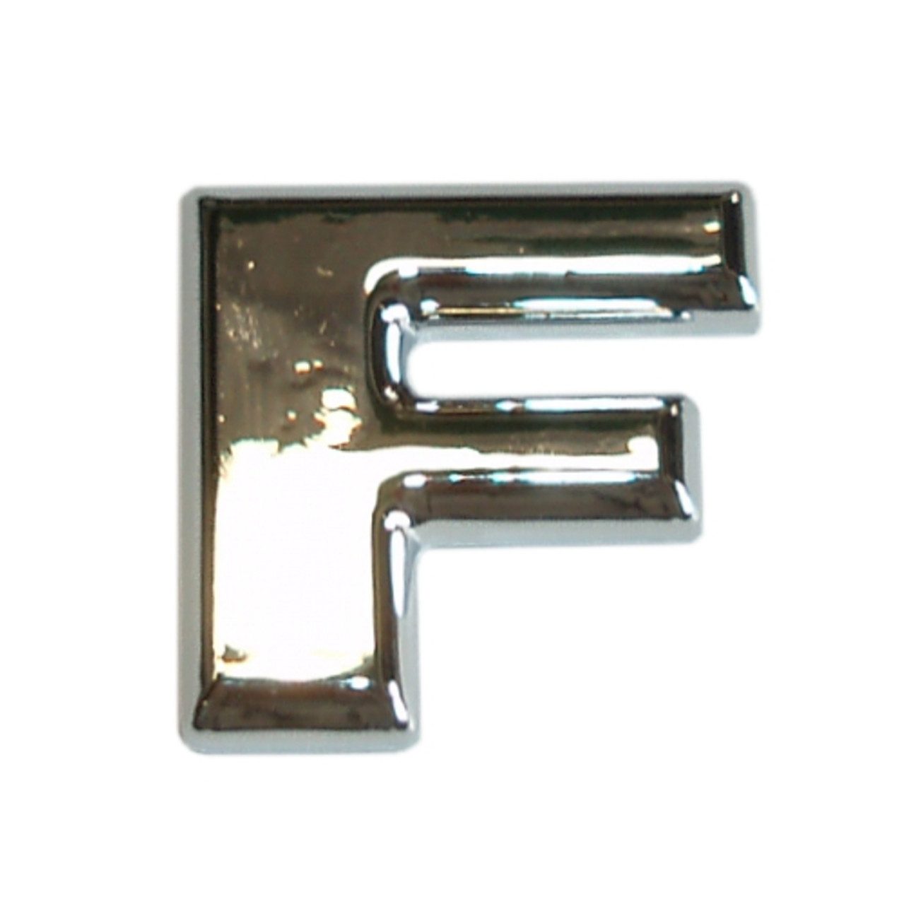 Hermann Schütz Aufkleber Hermann Schütz 3D-Relief-Chrome-Buchstabe F