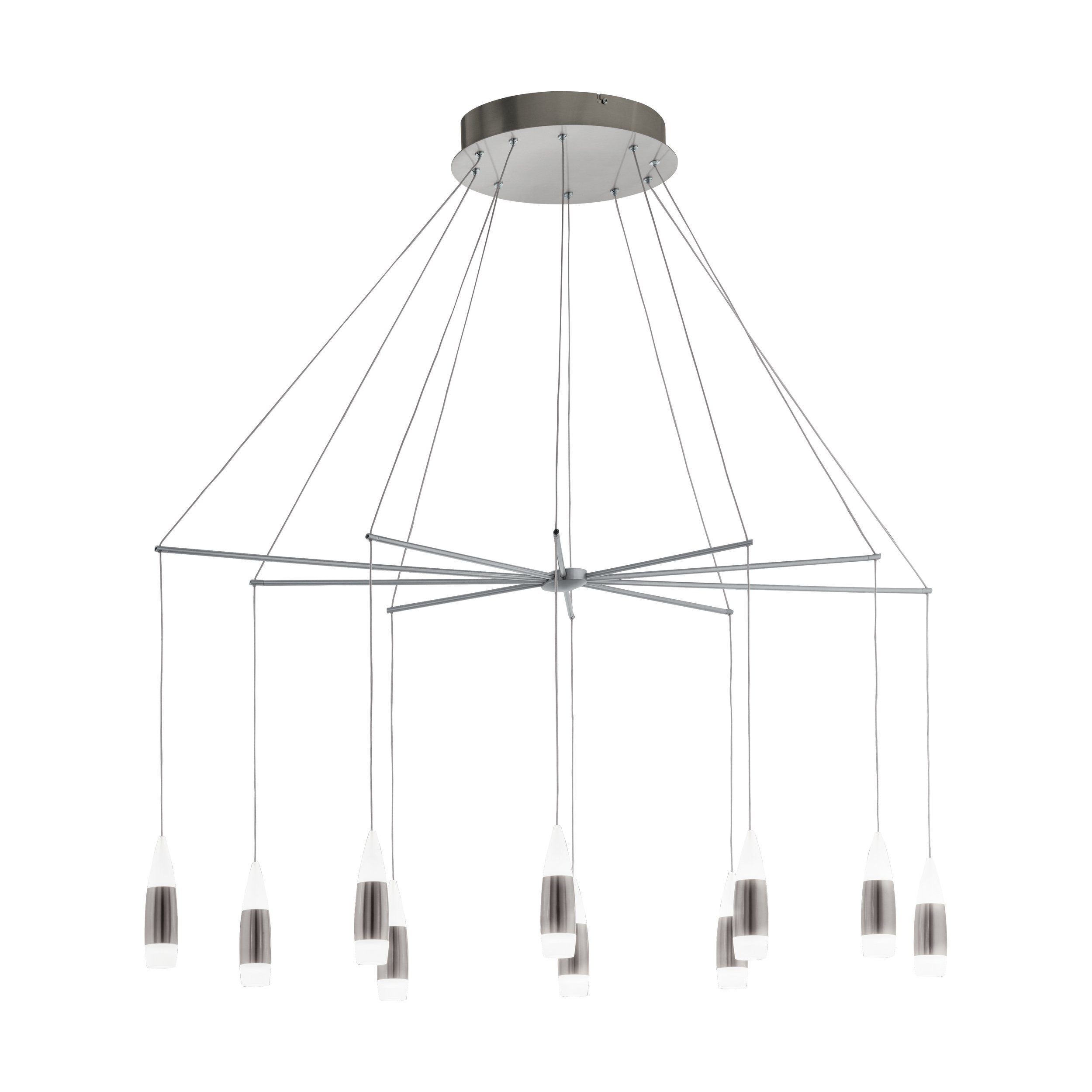 EGLO LED-Hängeleuchte Santiga, Leuchtmittel inklusive, LED Pendelleuchte dimmbar 135cm 7800lm 3000K - Santiga