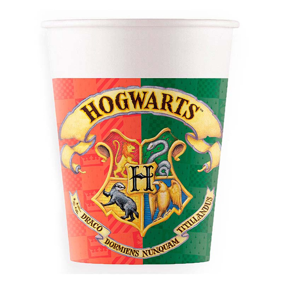 Procos Einwegbecher Harry Potter Dekoration, Pappbecher 200ml/8Stk., Papier, Pappe