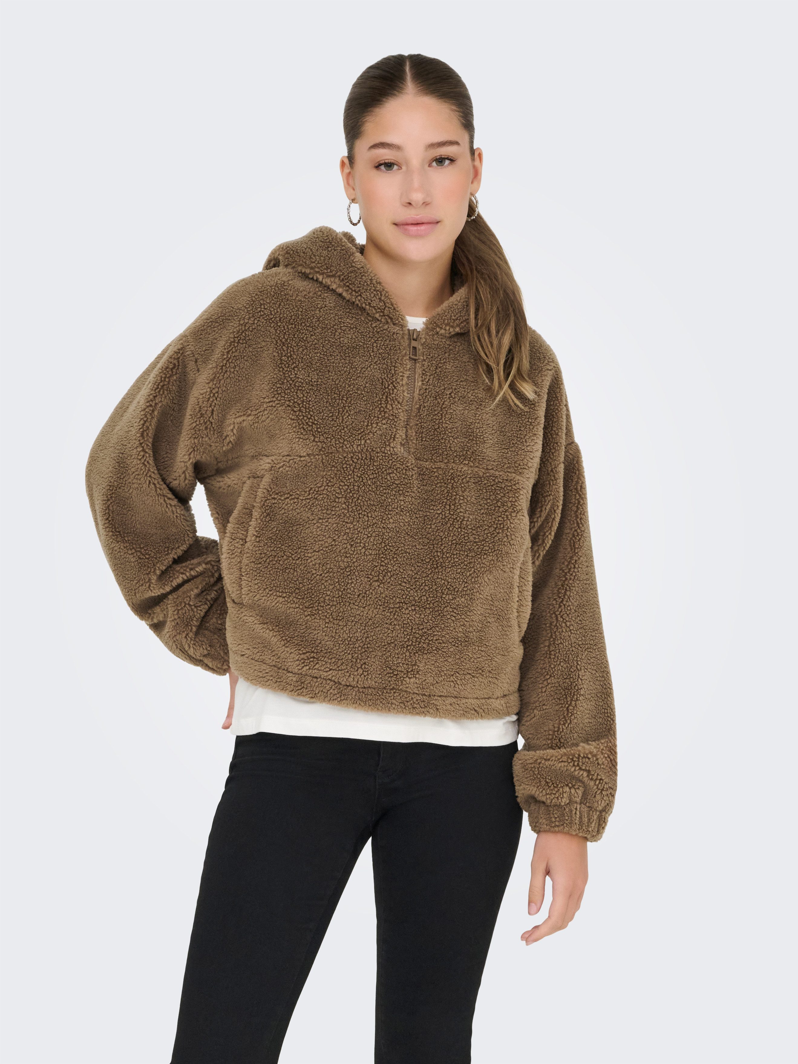 ONLY Fleecejacke ONLSIENA TEDDY ANORAK LIFE günstig online kaufen