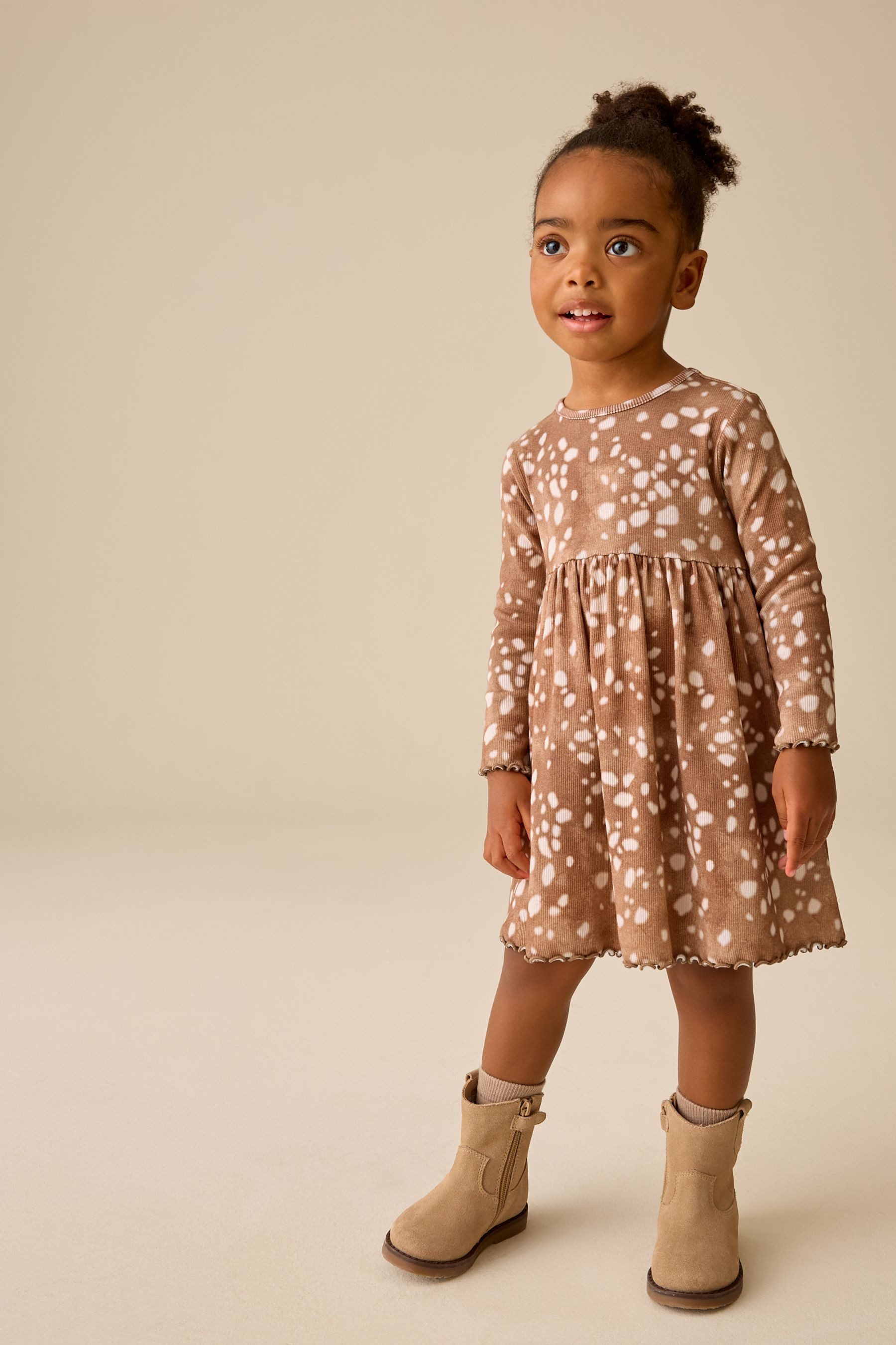 Next Jerseykleid Geripptes Langarmkleid (1-tlg) – Bild 5 von 5