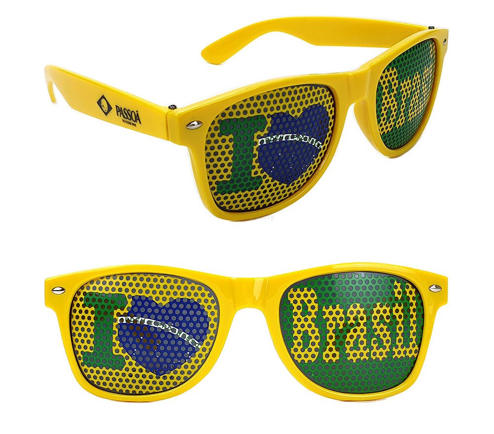 Sonnenbrille 3x PASSOA I Love Brasil Brille - WM / EM Zubehör / Fanartikel - Sonn