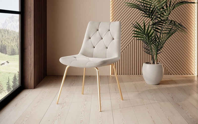 Luxusbetten24 Stuhl Designer Stuhl Portofino, Sitzschalen mit verschiedenen Gestellen