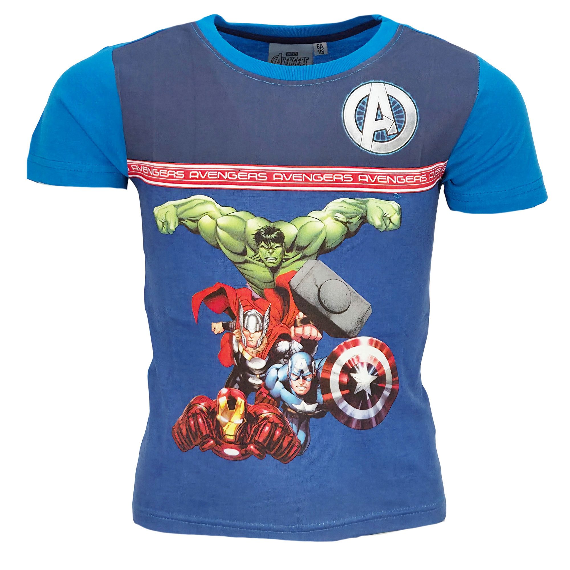 MARVEL Print-Shirt Marvel Avengers Kinder Jungen T-Shirt kurzarm Shirt 100% Baumwolle, Gr. 98 bis 128
