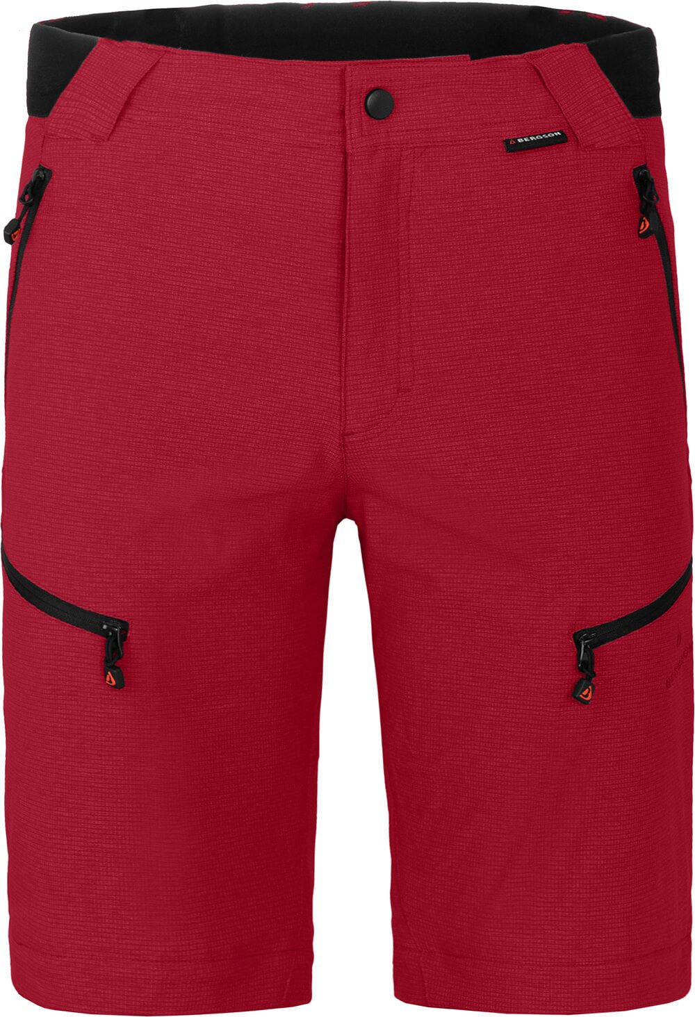 Bergson Outdoorhose LEBIKO Zipp-Off Herren Wanderhose, robust, elastisch, Normalgrößen, rot
