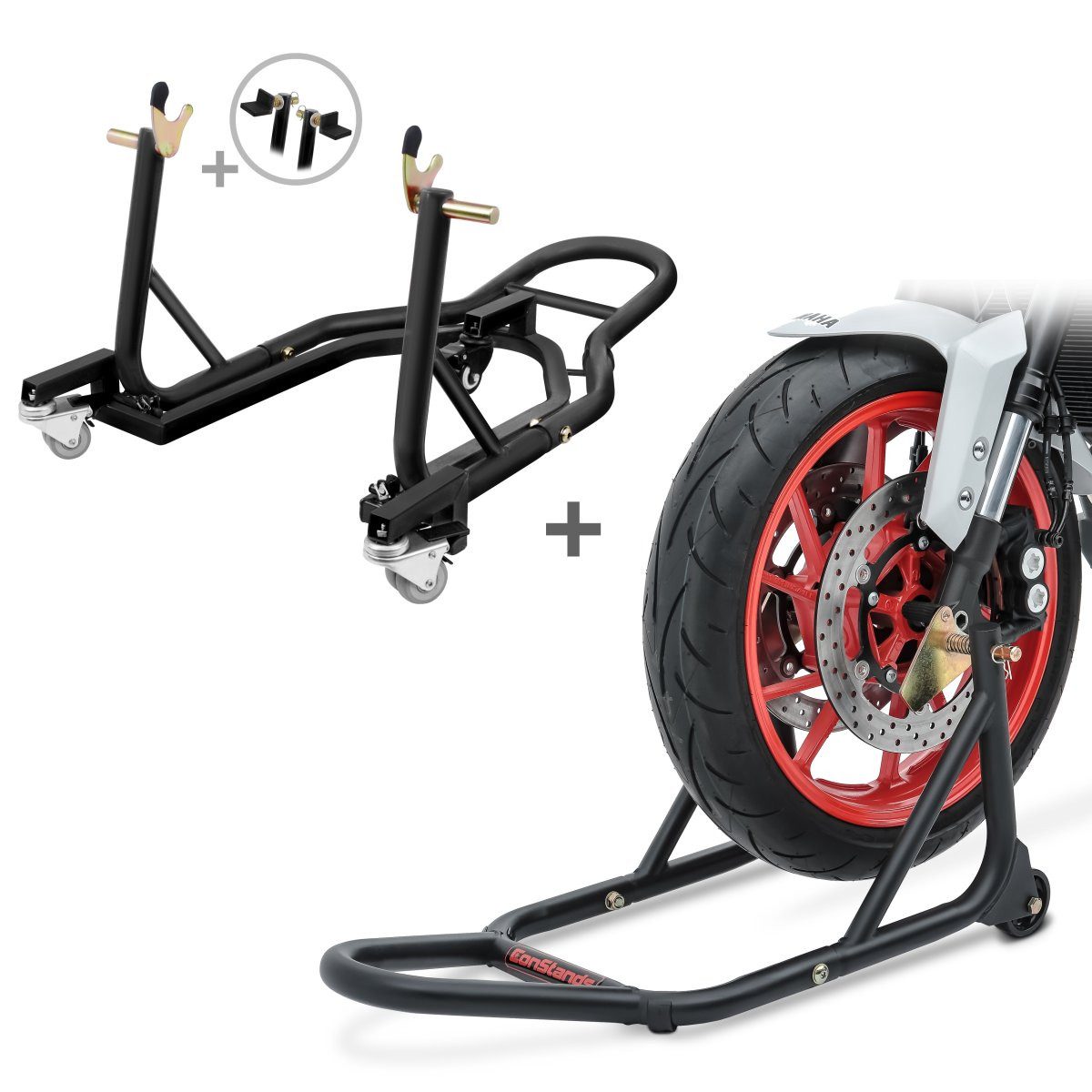 Craftride Motorradheber Motorrad Montageständer Set SF2 Motorradständer vorne und hinten Rangi