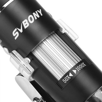 SVBONY SV602 50x-1000x Mikroskop 650mAh Akku für Zellbeobachtung Digitalmikroskop (50x-1000x, natürliche Erkundung, Wertschätzung von Schmuck, Münzsammlung)